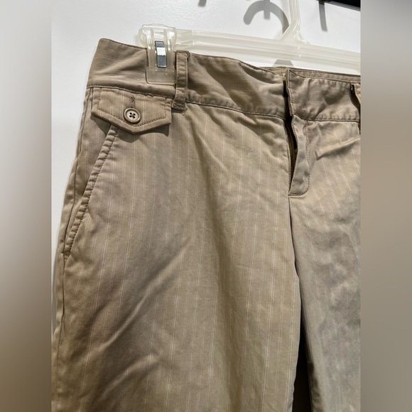 Old Navy Tan Striped Low Rise Boot Cut Pants Stretch Size 2 - Picture 5 of 11